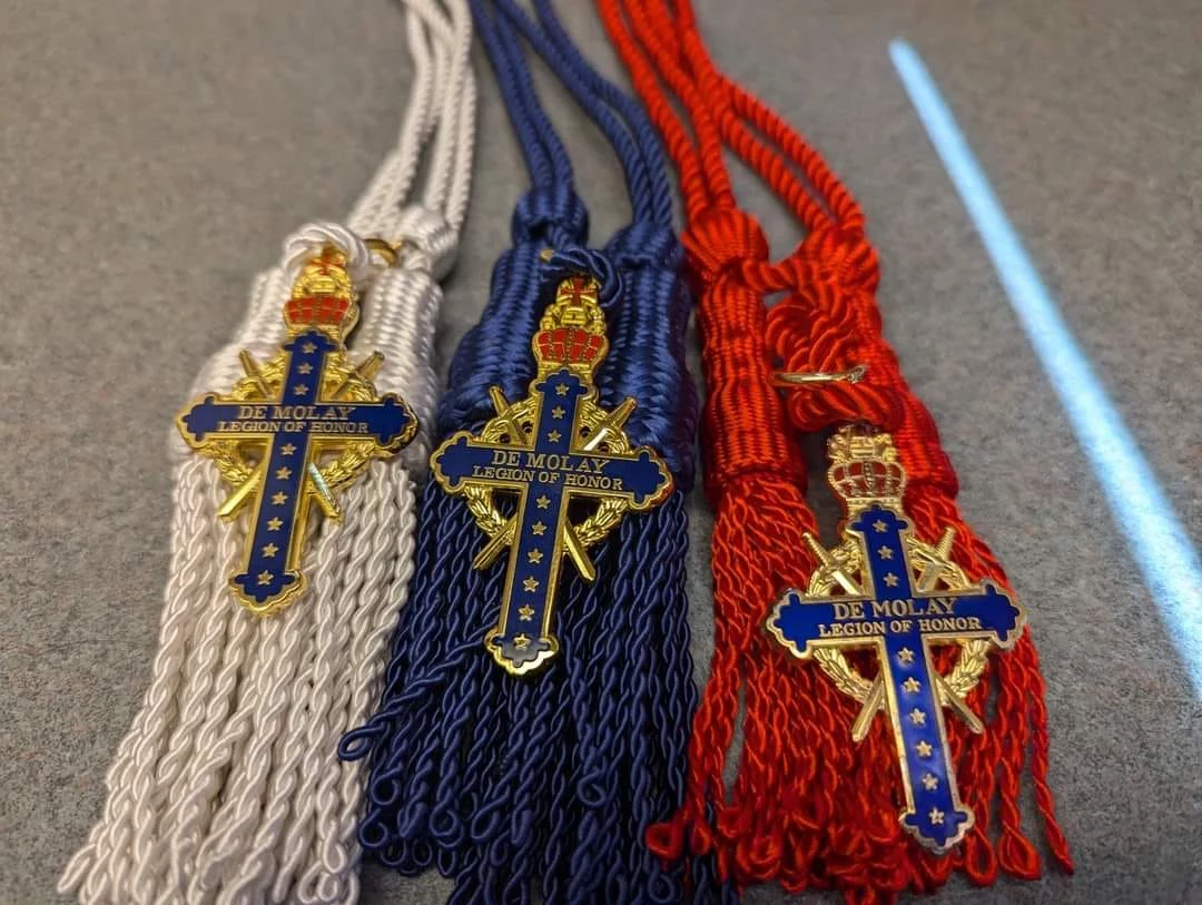 Closeup of De Molay Legion of Honor chords.