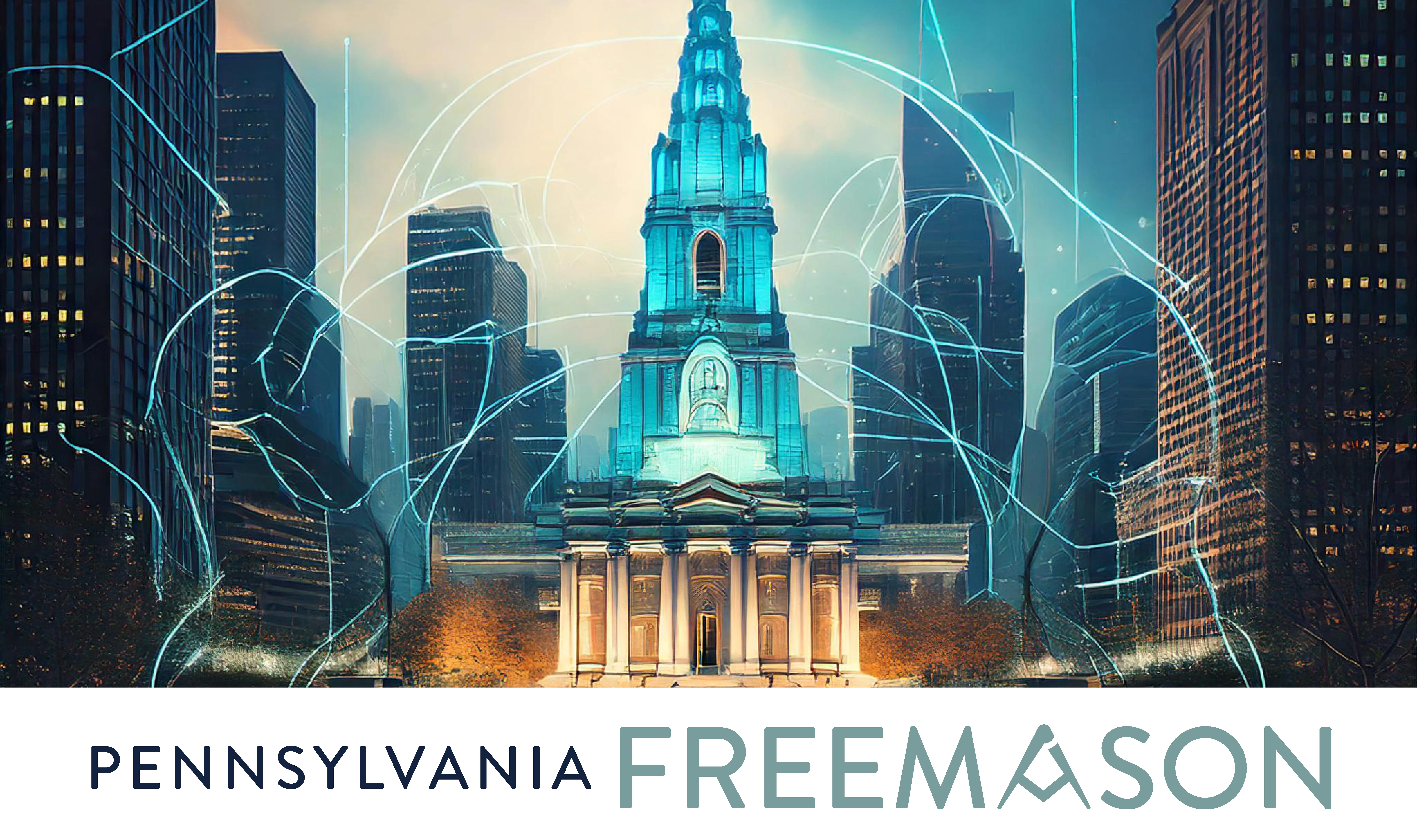 Pennsylvania Freemason Winter 2025 cover featuring AI generated city scape.
