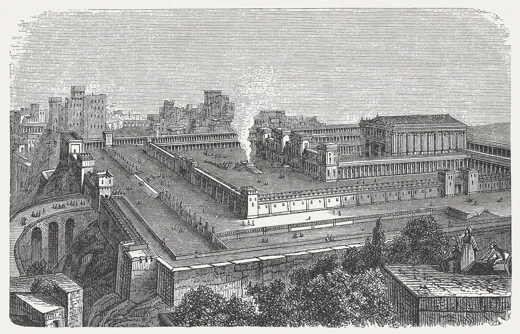 Drawing of the Temple of Solomon.
