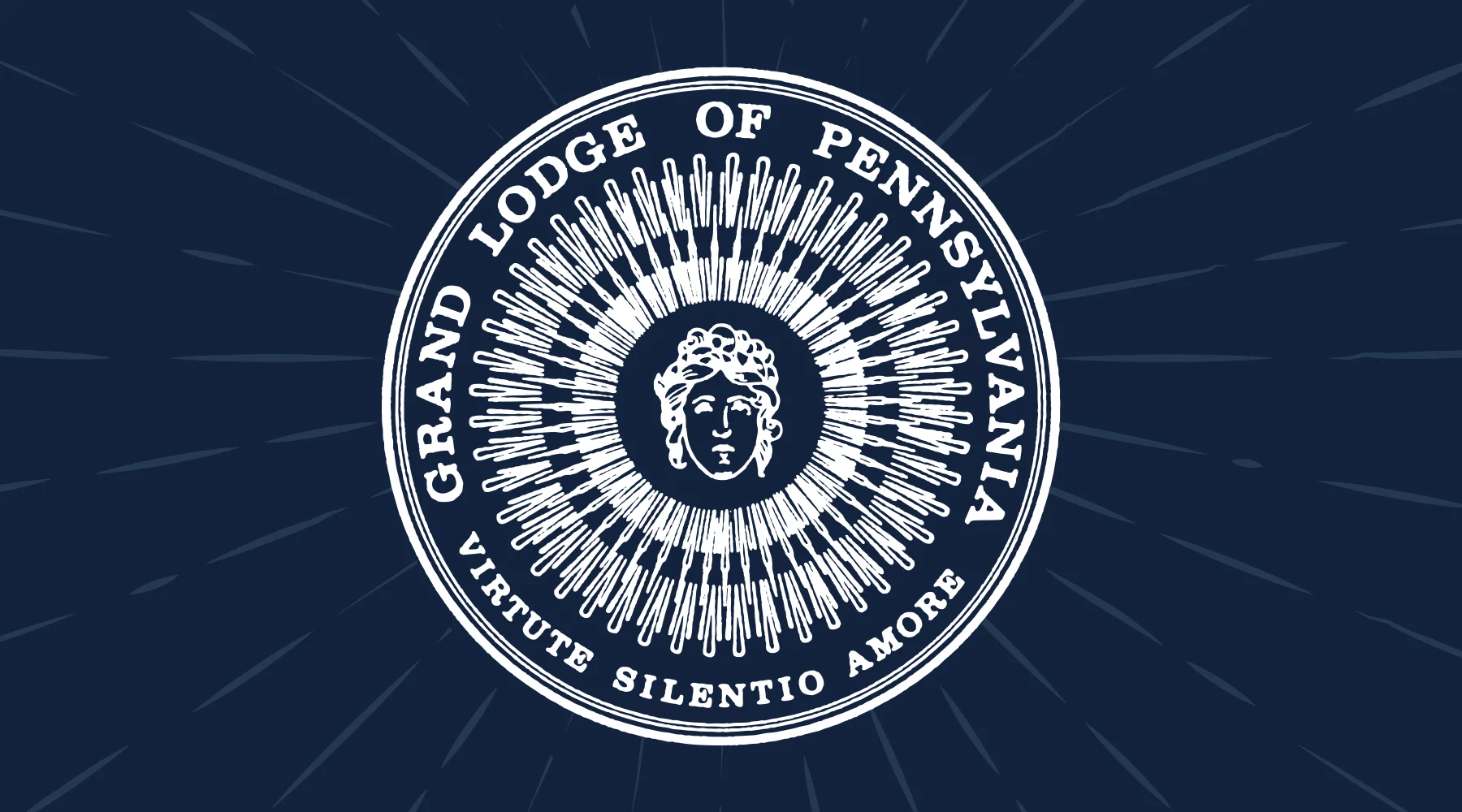 Grand Lodge of Pennsylvania seal on blue background.