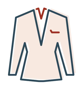 Icon of suit jacket.